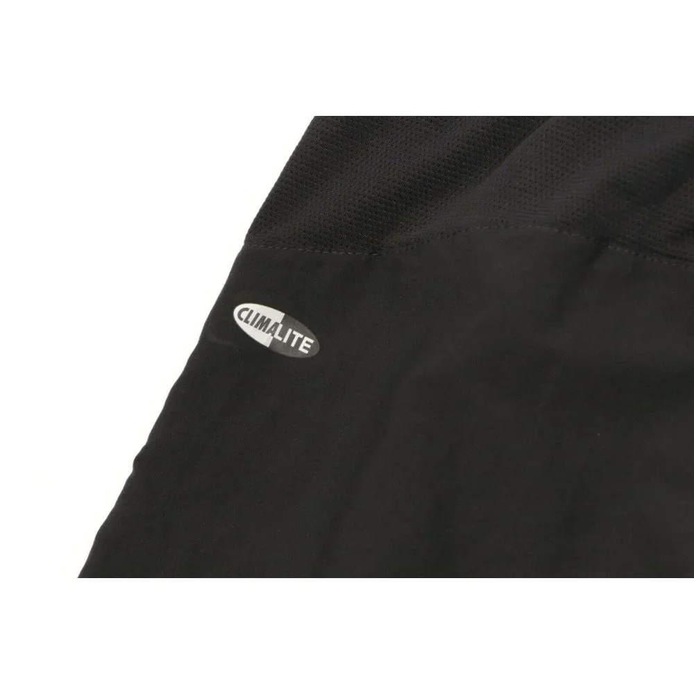 adidas Black Athletic Shorts with Neon Yellow Stripes